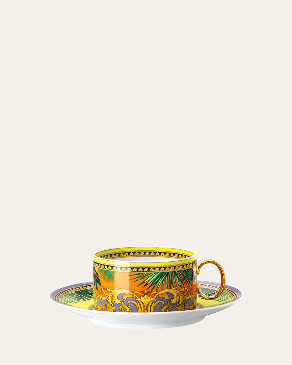 Jungle Animalier Yellow Cup & Saucer